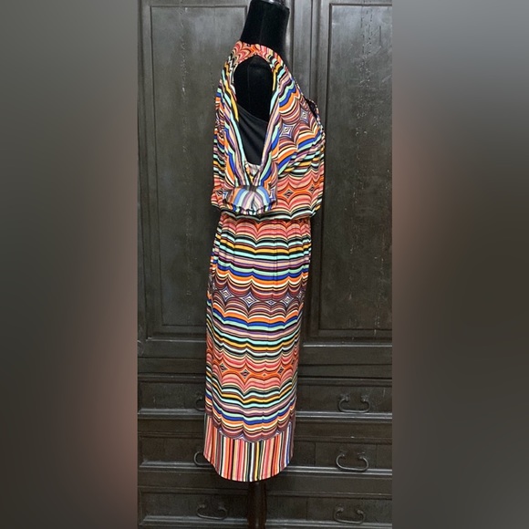 Cato colorful stripe open shoulder dress - size small - Picture 2 of 13